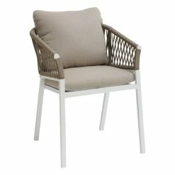 Fauteuil Oriengo Mailles Taupe/blanc Hespéride