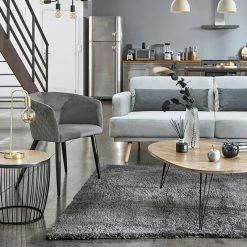 Fauteuil Séjour Marlo Gris Atmosphera -Ledepot Soldes Magasin fauteuil sejour marlo gris atmosphera 1 5