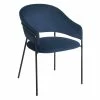 Fauteuil Velours Bleu Siron Atmosphera -Ledepot Soldes Magasin fauteuil velours bleu atmosphera