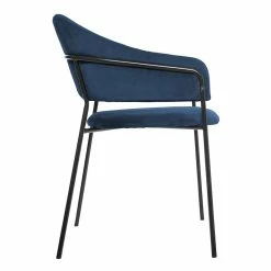 Fauteuil Velours Bleu Siron Atmosphera -Ledepot Soldes Magasin fauteuil velours bleu atmosphera 3