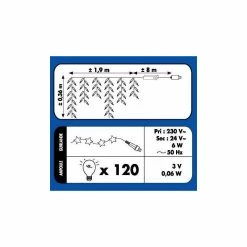 Guirlande 120 LED Tombée De Neige Bleu Fil Transparent -Ledepot Soldes Magasin guirlande tombee de neige 120 led bleues fil transparent 3
