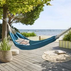 Hamac 150x307 Yaqui Bleu Canard Hespéride -Ledepot Soldes Magasin hamac 150x307 yaqui bleu canard hesperide 1 1