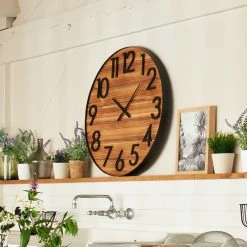 Horloge Abby En Métal Et Bois D70 Atmosphera -Ledepot Soldes Magasin horloge abby en metal et bois d70 atmosphera 1 2
