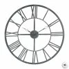 Horloge Chiffres Romains Vintage 70 Cm Gris Atmosphera -Ledepot Soldes Magasin horloge chiffres romains vintage 70 cm gris