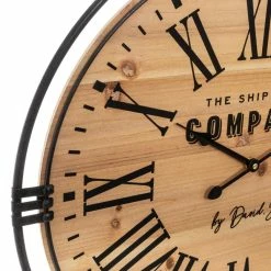 Horloge Métal Et Bois D58 Colonial Atmosphera -Ledepot Soldes Magasin horloge metal et bois d58 colonial atmosphera 2
