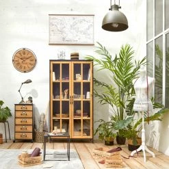 Horloge Métal Et Bois D58 Colonial Atmosphera -Ledepot Soldes Magasin horloge metal et bois d58 colonial atmosphera 3