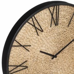 Horloge Métal Et Paille Nico D50 Atmosphera -Ledepot Soldes Magasin horloge metal et paille nico d50 atmosphera 1