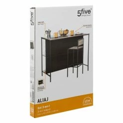 Ilot De Cuisine Métal Et Bois Aliaj 5Five -Ledepot Soldes Magasin ilot de cuisine metal et bois aliaj 5five 4