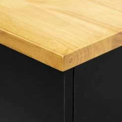 Ilot De Cuisine Noir Et Naturel 5Five 13 Ilot De Cuisine Noir Et Naturel 5Five -Ledepot Soldes Magasin ilot de cuisine noir et naturel 5five 4