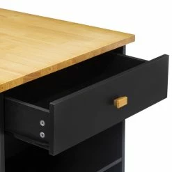 Ilot De Cuisine Noir Et Naturel 5Five 14 Ilot De Cuisine Noir Et Naturel 5Five -Ledepot Soldes Magasin ilot de cuisine noir et naturel 5five 5