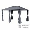 Jeu De 6 Rideaux Gris Ardoise Pour Tonnelle Santorini Et Thira -Ledepot Soldes Magasin jeu de 6 rideaux gris ardoise pour la tonnelle santorini 3 x 4m