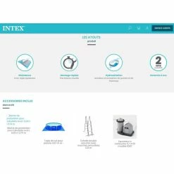 Kit Piscine Prism Ovale 5,03 X 2,74 M Intex -Ledepot Soldes Magasin kit piscine prism ovale 503 m intex 2