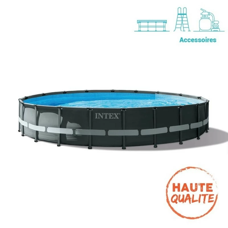 Kit Piscine Tubulaire Ultra Frame 6.10xH1.22m Intex 3 Kit Piscine Tubulaire Ultra Frame 6.10xH1.22m Intex