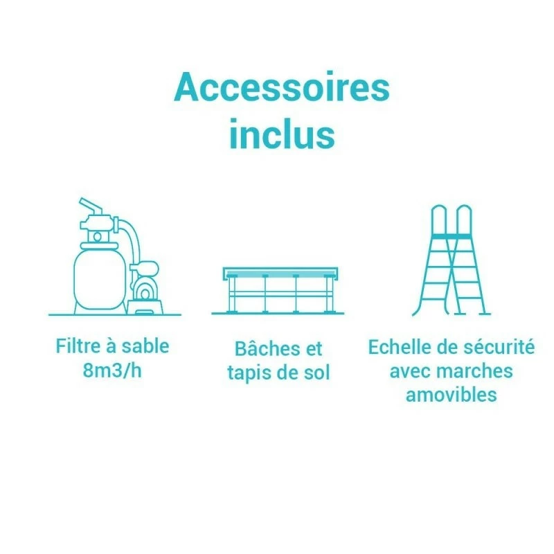 Kit Piscine Tubulaire Ultra Frame 7.32xH1.32 Intex 5 Kit Piscine Tubulaire Ultra Frame 7.32xH1.32 Intex – Image 3