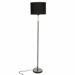 Lampadaire Droit Jule Noir Et Doré Atmosphera