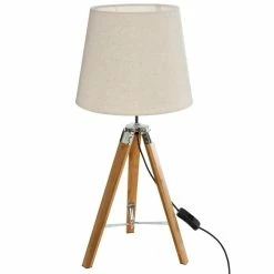 Lampe à Poser Bambou Trépied Runo Atmosphera