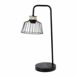 Ledepot Soldes Magasin 28 Lampe à Poser Filaire Métal Et Rotin Lady Ostaria