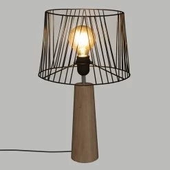 Lampe En Bois Et Métal H46 Joe Atmosphera -Ledepot Soldes Magasin lampe en bois et metal h46 joe atmosphera 2