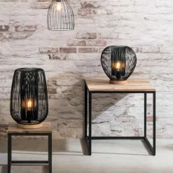 Lampe En Métal Fil Noir Noda Atmosphera -Ledepot Soldes Magasin lampe en metal fil noir 2