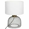 Lampe Grille Emie Noir Et Blanc Atmosphera -Ledepot Soldes Magasin lampe grille emie noir et blanc atmosphera