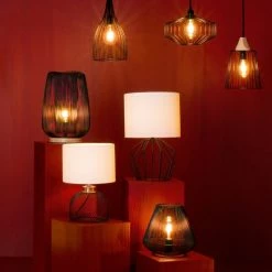 Lampe Grille Emie Noir Et Blanc Atmosphera 9 Lampe Grille Emie Noir Et Blanc Atmosphera -Ledepot Soldes Magasin lampe grille emie noir et blanc atmosphera 3