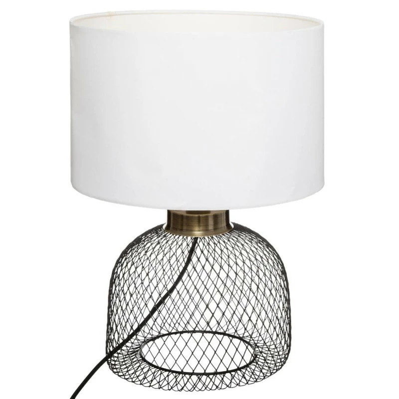 Lampe Grille Emie Noir Et Blanc Atmosphera 3 Lampe Grille Emie Noir Et Blanc Atmosphera
