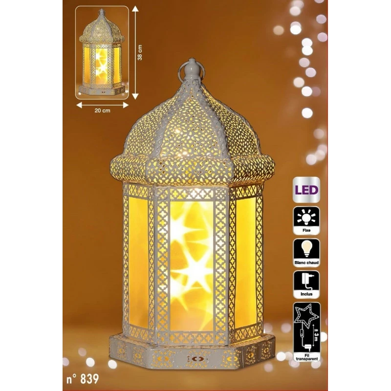 Lanterne Lumineuse Holographique 38 Cm Blanc Chaud 4 Lanterne Lumineuse Holographique 38 Cm Blanc Chaud – Image 2