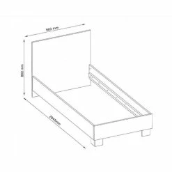 Lit 1 Personne 90x200 Cm Soma -Ledepot Soldes Magasin lit 1 personne 90x200 cm soma 2