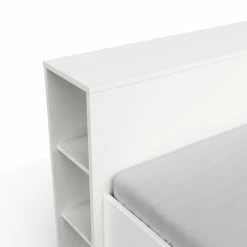 Demeyere Lit 140x190 Cm Pocket Blanc -Ledepot Soldes Magasin lit 2 places polly blanc 5