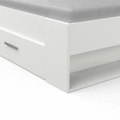 Demeyere Lit 140x190 Cm Pocket Blanc -Ledepot Soldes Magasin lit 2 places polly blanc 6