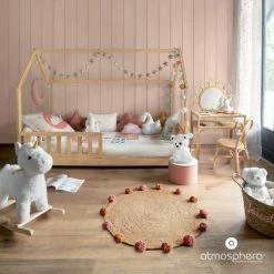 Lit Cabane 90x190 En Bois Sans Matelas Atmosphera -Ledepot Soldes Magasin lit cabane 90x190 en bois sans matelas atmosphera 2