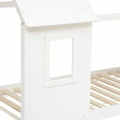 Lit Cabane Enfant Pin Blanc 90x190 Atmosphera -Ledepot Soldes Magasin lit cabane enfant pin blanc 90x190 atmosphera 1 4