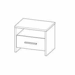 Demeyere Chevet Kansas 1 Tiroir 1 Niche -Ledepot Soldes Magasin lit colorado 2 personnes 160x200 cm 5