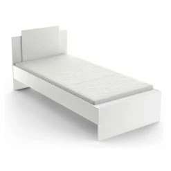 Demeyere Lit Simple 90 X 190/200 Life Blanc -Ledepot Soldes Magasin lit simple 90 x 190200 life blanc 2