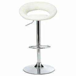 Tabouret De Bar Sasha Blanc Atmosphera -Ledepot Soldes Magasin lot 2 tabourets de bar sasha blanc 1