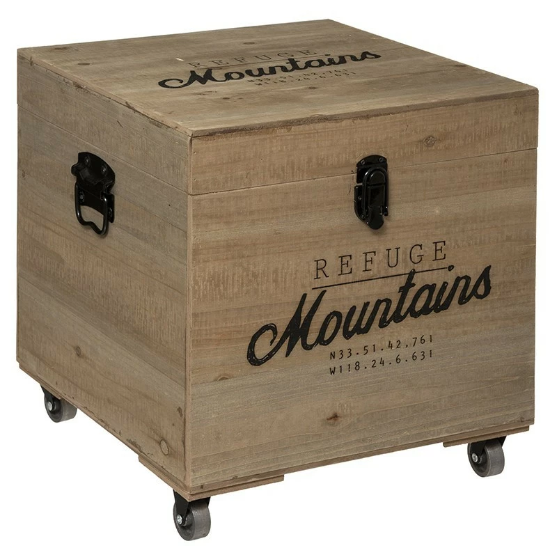 Lot De 3 Malles Carrés Bois Wild Atmosphera 4 Lot De 3 Malles Carrés Bois Wild Atmosphera – Image 2