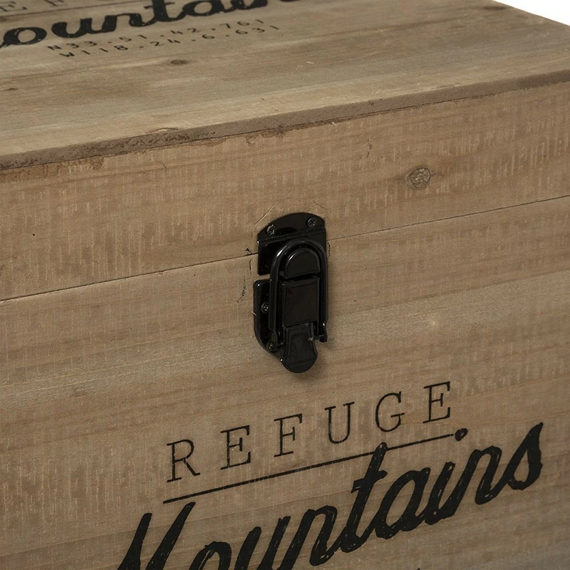 Lot De 3 Malles Carrés Bois Wild Atmosphera 6 Lot De 3 Malles Carrés Bois Wild Atmosphera – Image 4