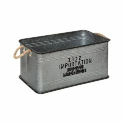 Lot De 3 Malles Métal Gris Plateau Bois Atmosphera -Ledepot Soldes Magasin lot de 3 malles metal gris plateau bois atmosphera 1 4