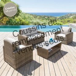Lot De 8 Coussins Pour Salon Polynésia Ficelle Hespéride -Ledepot Soldes Magasin lot de 8 coussins pour salon polynesia ficelle hesperide 1