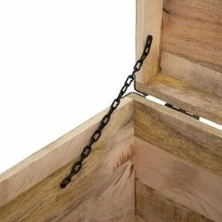 Malle Pouf Vintage En Bois Atmosphera -Ledepot Soldes Magasin malle pouf vintage en bois atmosphera 3