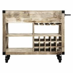 Meuble Bar 2 Tiroirs Sur Roues Silas Atmosphera -Ledepot Soldes Magasin meuble bar 2 tiroirs sur roues silas atmosphera 4