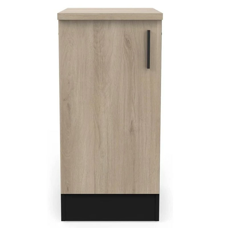 Demeyere Meuble Bas 1 Porte 40 Cm Origan Noir Et Bois 4 Demeyere Meuble Bas 1 Porte 40 Cm Origan Noir Et Bois – Image 2