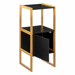 Meuble Bas 1 Porte Noir Natureo 5Five -Ledepot Soldes Magasin meuble bas 1 porte noir natureo 5five 1