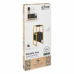 Meuble Bas 1 Porte Noir Natureo 5Five -Ledepot Soldes Magasin meuble bas 1 porte noir natureo 5five 2