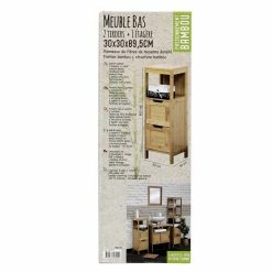 Meuble Bas 2 Tiroirs En Bambou Mahé -Ledepot Soldes Magasin meuble bas 2 tiroirs en bambou collection mahe 1