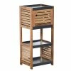 Meuble Bas De Rangement 1 Porte En Acacia -Ledepot Soldes Magasin meuble bas rangement 1 porte en acacia