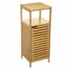 Meuble Bas Salle Bain 1 Porte 1 Niche Bambou Sicela -Ledepot Soldes Magasin meuble bas salle bain 1 porte 1 niche bambou sicela