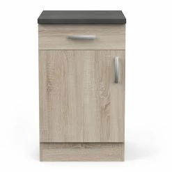 Demeyere Meuble De Cuisine Bas 1 Porte 1 Tiroir 50 Cm Paprika -Ledepot Soldes Magasin meuble de cuisine bas 1 porte 1 tiroir 50 cm paprika 1 3