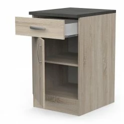 Demeyere Meuble De Cuisine Bas 1 Porte 1 Tiroir 50 Cm Paprika -Ledepot Soldes Magasin meuble de cuisine bas 1 porte 1 tiroir 50 cm paprika 1 5