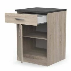 Demeyere Meuble De Cuisine Bas 1 Porte 1 Tiroir 60 Cm Paprika -Ledepot Soldes Magasin meuble de cuisine bas 1 porte 1 tiroir 60 cm paprika 4